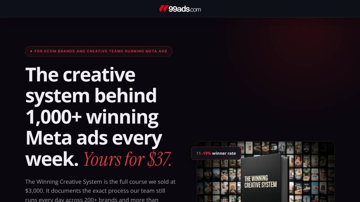 The Winning Creative System - $37 | 99ads